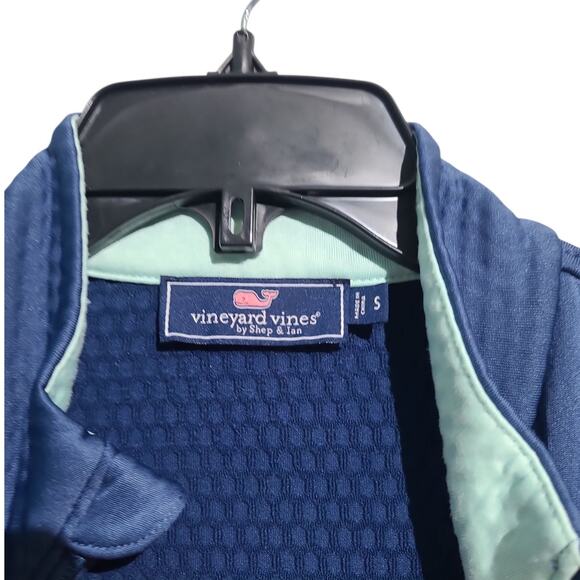 Vineyard Vines Men’s Blue Performance Quarter-Zip Size S - Picture 4 of 6